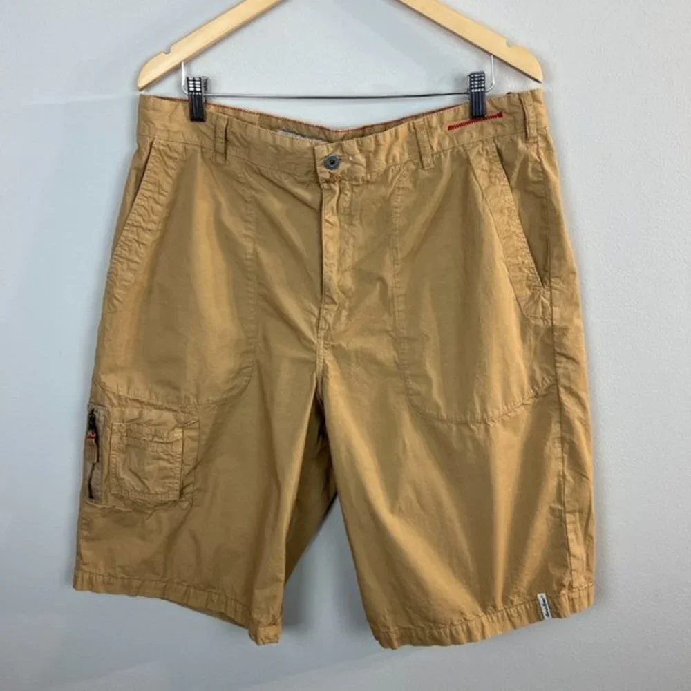 Guess Jeans‎ Shorts 36 Mens Khaki Utility Pockets 100% Cotton